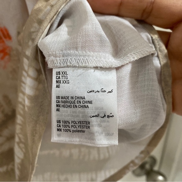 JM Collection Womens Printed Bell Sleeve Top Stone Combo Beige Plus Size 2X - Picture 4 of 7